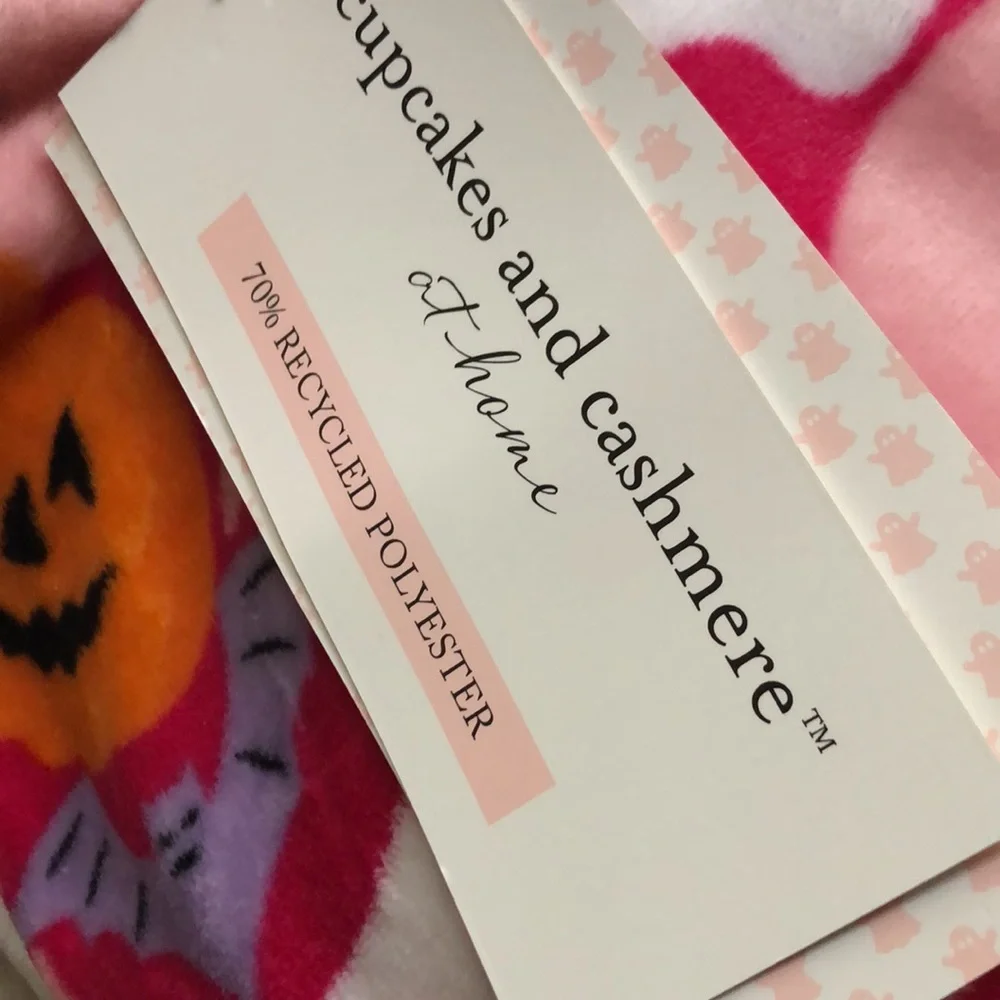 Cupcakes and Cashmere COLORFUL Halloween Ghosts, Pumpkins and Bats Throw…